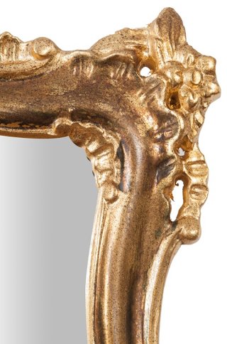 Specchiera da parete in legno con finitura in fogl