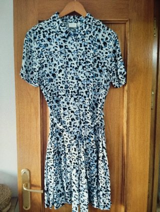 Vestido camisero VILA estampado manga corta