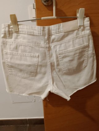 Pantalón corto blanco mujer