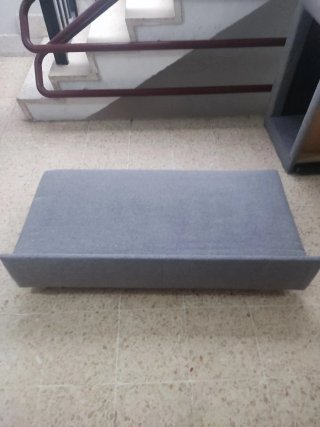 Chaise longue convertible 4 plazas gris