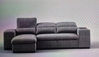 Chaise longue convertible 4 plazas gris