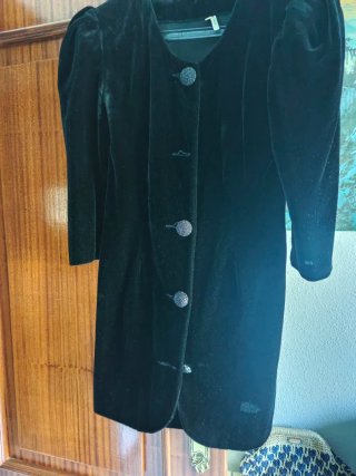 Vestido vintage terciopelo negro