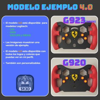 Mod f1 Logitech g29 g920 g923 4.0 Ferrari rojo