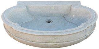 Vasca in marmo bianco L80xP57xH16 cm · per il bagn