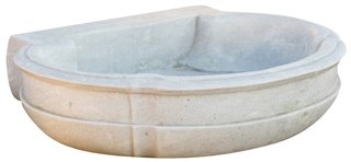 Vasca in marmo bianco L80xP57xH16 cm · per il bagn