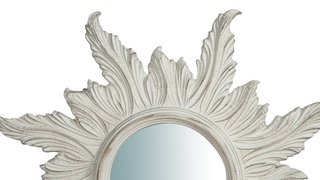 Specchiera da parete in legno finitura bianco anti