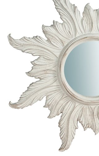 Specchiera da parete in legno finitura bianco anti