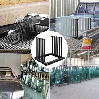Soporte para Parabrisas 5-Lite, Soporte para Camión de Parabrisas de Acero, Soporte para Vidrio de Parabrisas de 24 Pulgadas de Altura, Soporte para Camión con Almohadilla de PVC y Acolchado de Es...