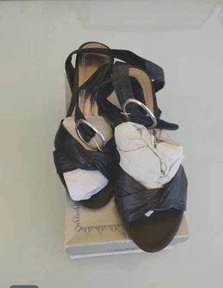 Sandalias Piel Tacón Tiras N°37