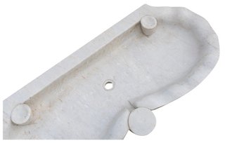 Vasca smerlata in marmo bianco L120xP56xH15 cm