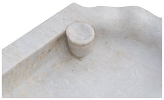 Vasca smerlata in marmo bianco L120xP56xH15 cm