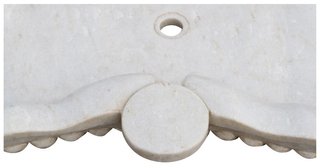 Vasca smerlata in marmo bianco L120xP56xH15 cm