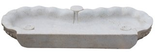 Vasca smerlata in marmo bianco L120xP56xH15 cm