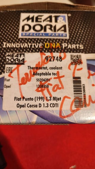 Termostato Meat & Doria 92748 Fiat/Opel