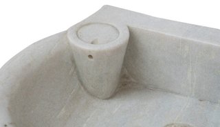 Lavandino in marmo bianco L50xP40xH15 cm · per il