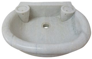 Lavandino in marmo bianco L50xP40xH15 cm · per il
