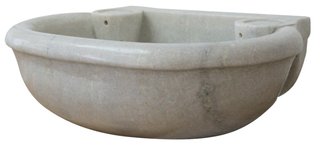 Lavandino in marmo bianco L50xP40xH15 cm · per il