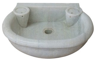 Lavandino in marmo bianco L50xP40xH15 cm · per il