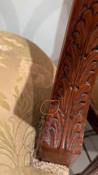 Sofá y sillones clásicos de madera