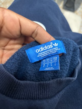 Sudadera Adidas Azul y Blanca
