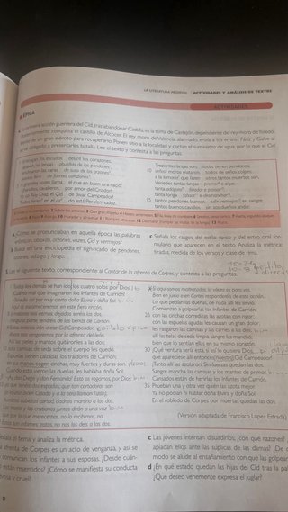 Lengua castellana y literatura 1, Le Bachillerato