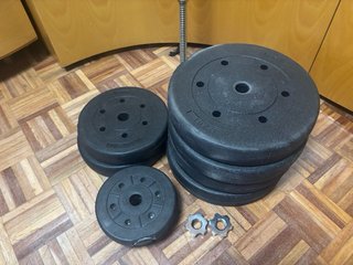 8 dischi da palestra neri