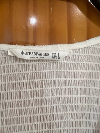 Blusa Stradivarius Blanca Talla XS