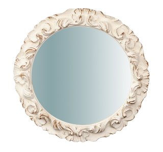 Specchiera da parete in legno finitura bianco anti