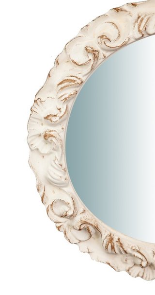 Specchiera da parete in legno finitura bianco anti