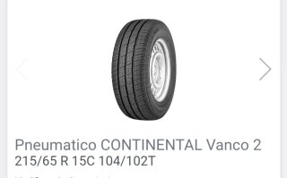 Pneumatico Continental Vanco 2 215/65 R 15C