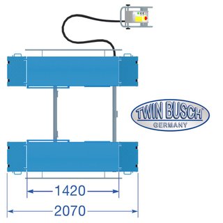 Elevador de tijera Twin Busch 3,0t