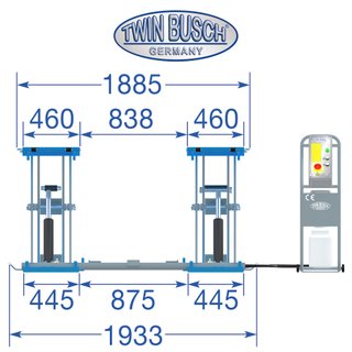 Elevador de tijera Twin Busch 3,0t