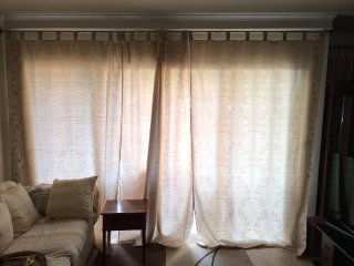 Cortinas Beige Florales