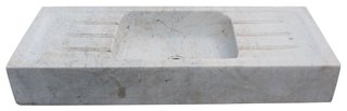 Lavabo in marmo bianco L102xP41xH15 cm · per il ba