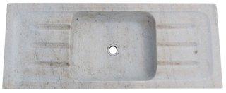 Lavabo in marmo bianco L102xP41xH15 cm · per il ba