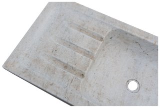 Lavabo in marmo bianco L102xP41xH15 cm · per il ba