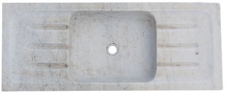 Lavabo in marmo bianco L102xP41xH15 cm · per il ba