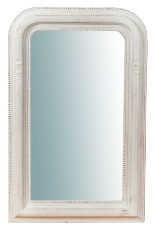Specchiera da parete in legno finitura bianco anti