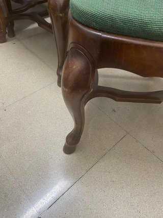 Lote 4 Sillas Vintage Madera Tapiz Floral