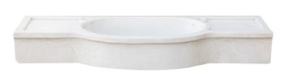 LAVABO IN MARMO BIANCO L133XPR18XH43 CM · per il b