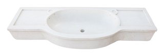 LAVABO IN MARMO BIANCO L133XPR18XH43 CM · per il b