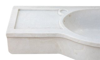 LAVABO IN MARMO BIANCO L133XPR18XH43 CM · per il b