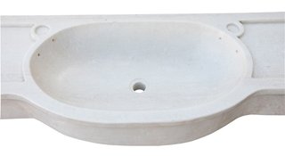 LAVABO IN MARMO BIANCO L133XPR18XH43 CM · per il b