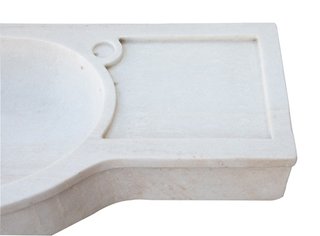 LAVABO IN MARMO BIANCO L133XPR18XH43 CM · per il b