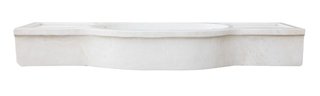LAVABO IN MARMO BIANCO L133XPR18XH43 CM · per il b