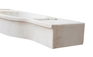 LAVABO IN MARMO BIANCO L133XPR18XH43 CM · per il b