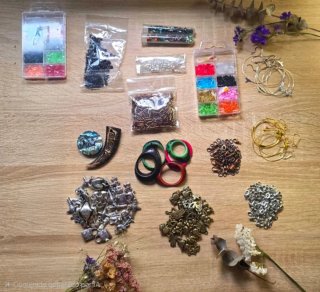 Kit Materiales Bisutería Colgantes Abalorios