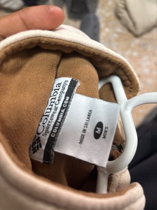 Sudadera Columbia Beige Media Cremallera