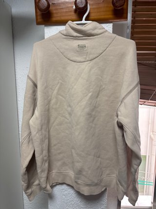 Sudadera Columbia Beige Media Cremallera