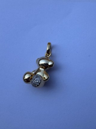 Colgante Osito Dorado con Circonitas